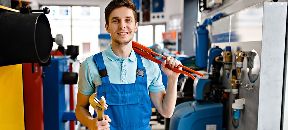 a technician is shown who is working like handyman